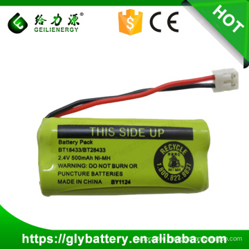 NIMH AAA 2.4V 500mAh Rechargeable Cordless Phone Battery Pack